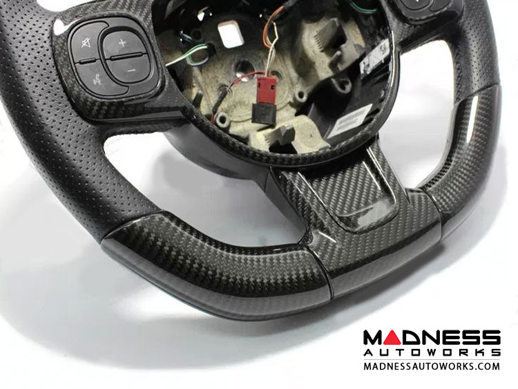 FIAT 500 ABARTH Steering Wheel Sides Cover Carbon Fiber 595 Edition